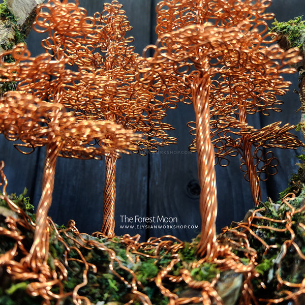 Forest Moon Copper Wire Bonsai Tree on Ohko Dragon Stone