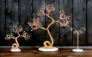 Copper Wire Bonsai Tree Sculpture on Petrified Wood Small – Elysian Workshop