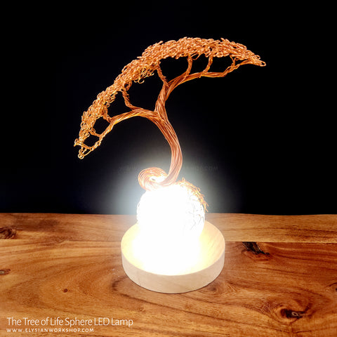 Tree of Life Bonsai Tree LED Lamp Copper Selenite Wire Bonsai Tree Mood Night Light