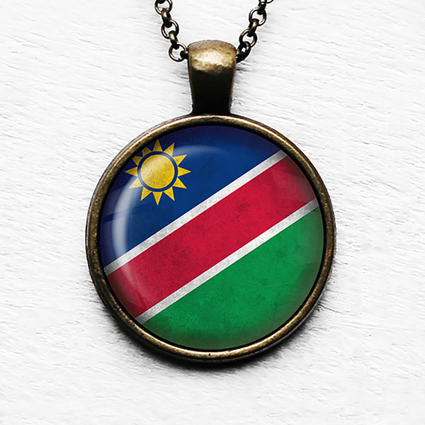 Republic of Namibia Namibian Flag Pendant & Necklace