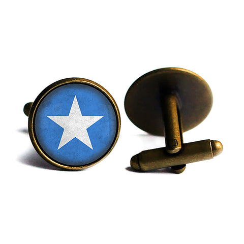 Republic of Somalia Somali Flag Antique Bronze Cufflinks