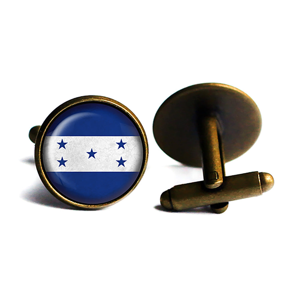 Republic of Honduras Honduran Flag Antique Bronze Cufflinks