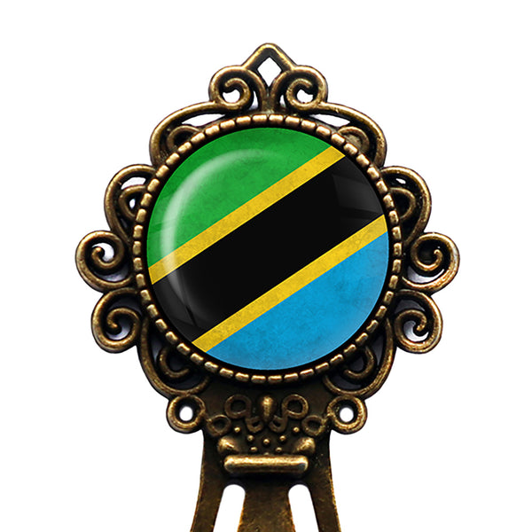 United Republic of Tanzania Flag Bronze Bookmark