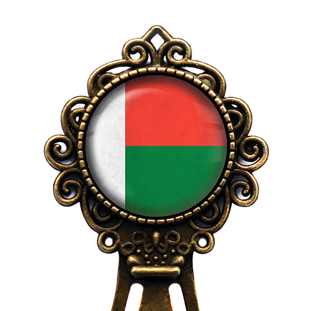 Republic of Madagascar Malagasy Flag Bronze Bookmark