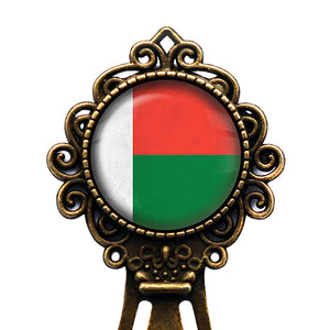 Republic of Madagascar Malagasy Flag Bronze Bookmark