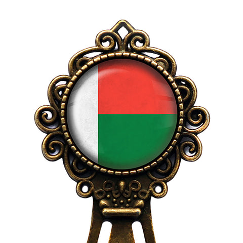 Republic of Madagascar Malagasy Flag Bronze Bookmark