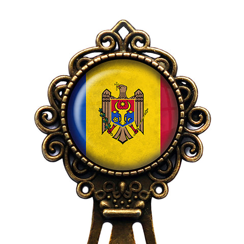 Republic of Moldova Moldovan Flag Bronze Bookmark