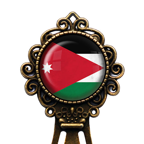 Kingdom of Jordan Jordanian Flag Bronze Bookmark