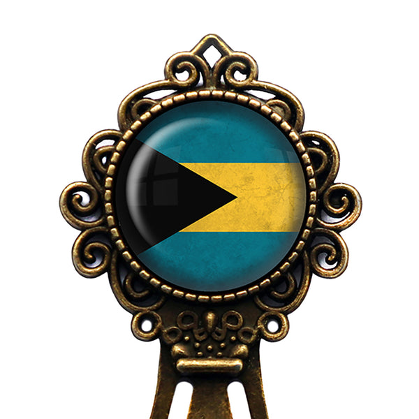 The Bahamas Bahamian Flag Bronze Bookmark