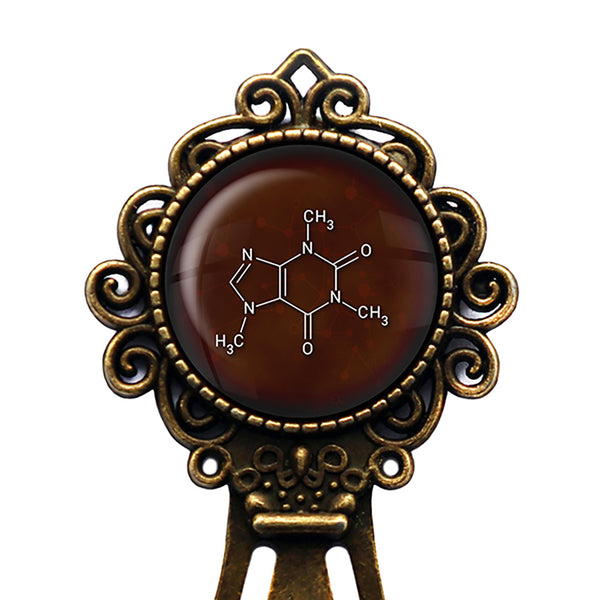 Chemical Formula Caffeine Geek Science Bronze Bookmark