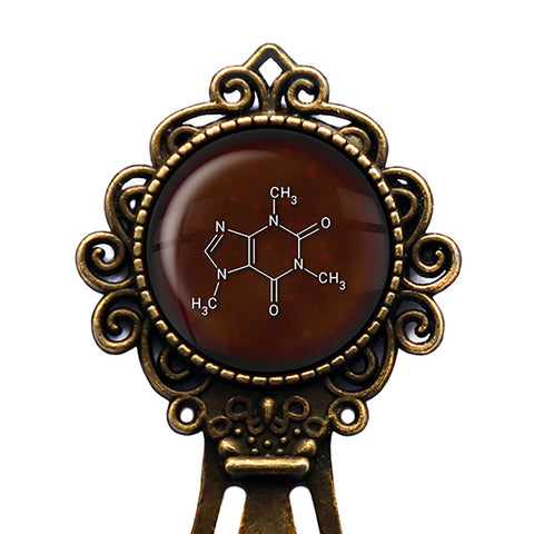 Chemical Formula Caffeine Geek Science Bronze Bookmark