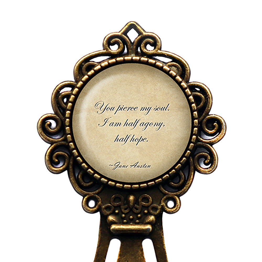 Jane Austen You Pierce My Soul from Persuation Bronze Bookmark