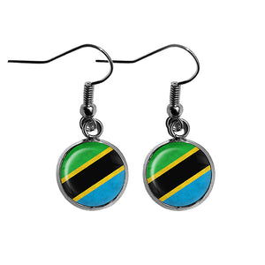 United Republic of Tanzania Flag Surgical Steel Earrings