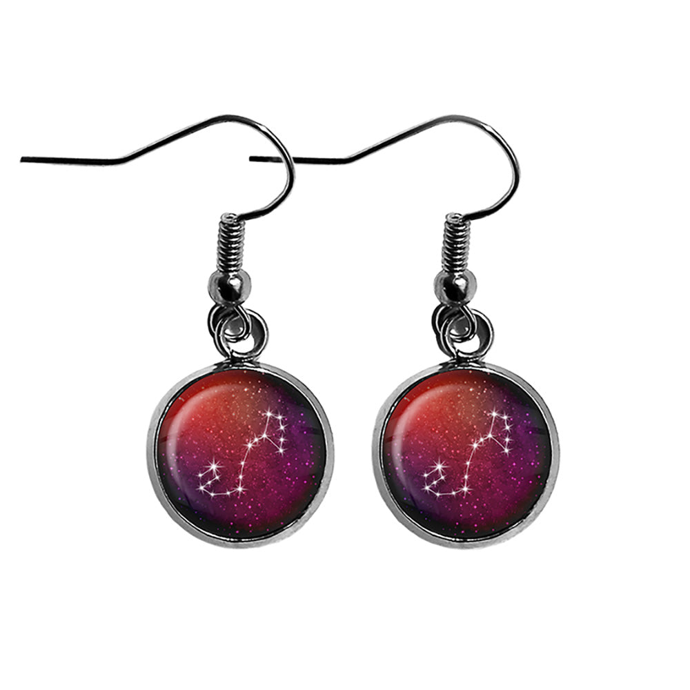 Zodiac Symbol Astrology Scorpio Star Constellation Surgical Steel Earrings