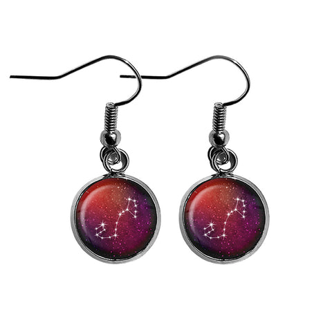 Zodiac Symbol Astrology Scorpio Star Constellation Surgical Steel Earrings