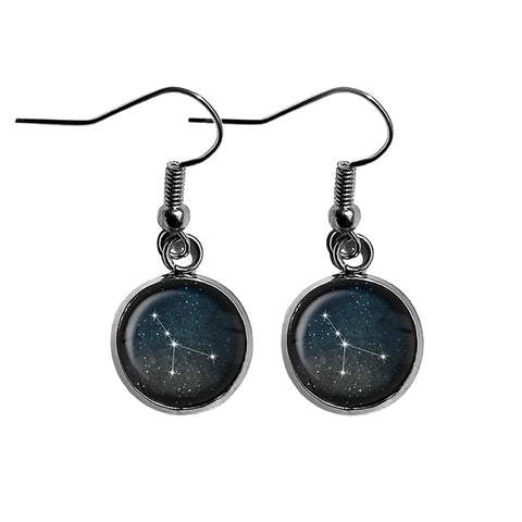 Zodiac Symbol Astrology Cancer Star Constellation Surgical Steel Earrings