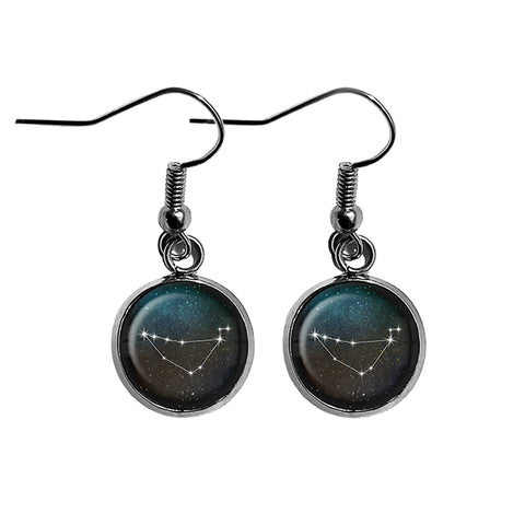 Zodiac Symbol Astrology Capricorn Star Constellation Surgical Steel Earrings