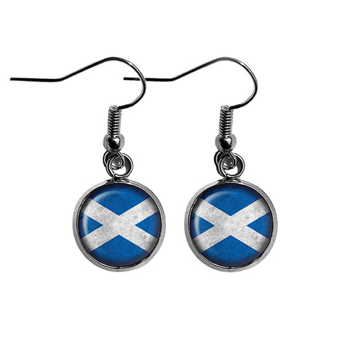 Scotland Scottish Flag Surgical Steel Earrings