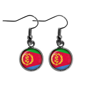 State of Eritrea Flag Surgical Steel Earrings