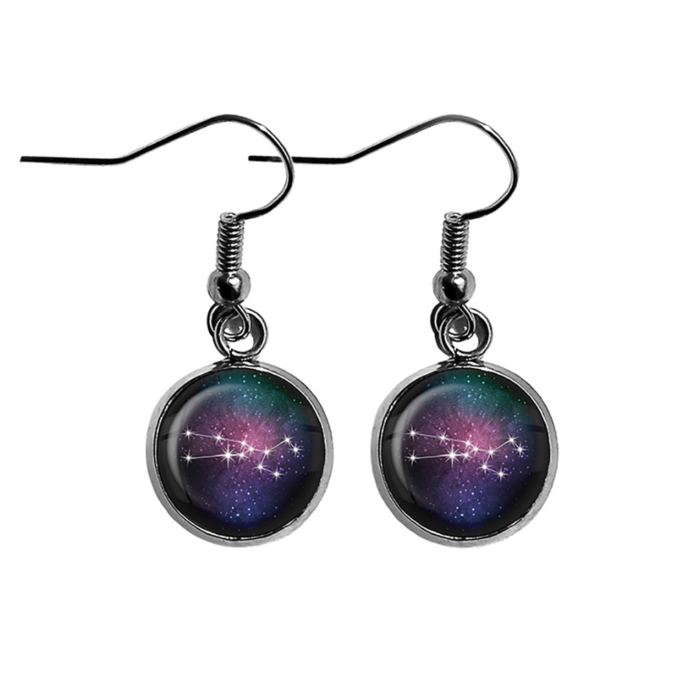 Zodiac Symbol Astrology Taurus Star Constellation Surgical Steel Earrings