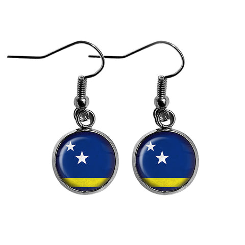 Curacao Curaçaoan Flag Surgical Steel Earrings