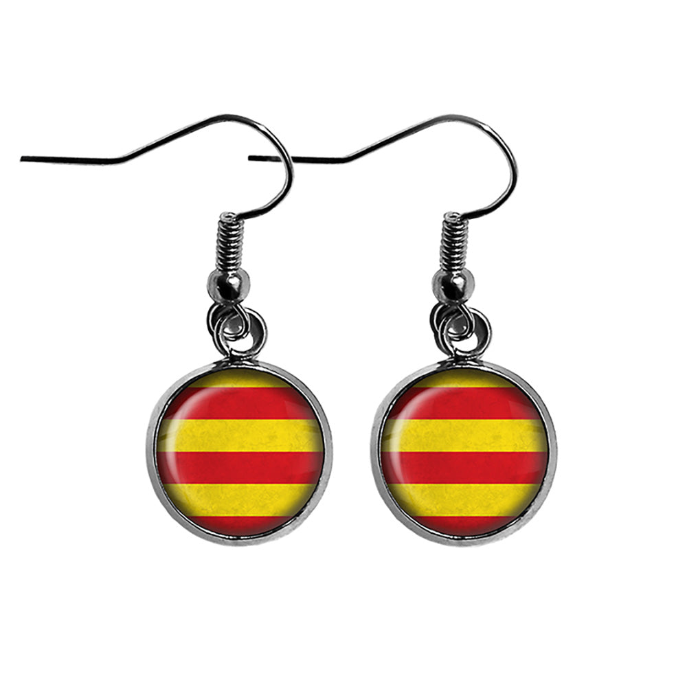 Catalonia Catalonian Flag Surgical Steel Earrings