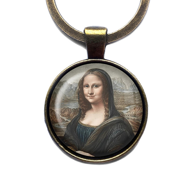 Samuel Arlent Edwards Mona Lisa 19th Century Classic Artwork Bronze Keychain