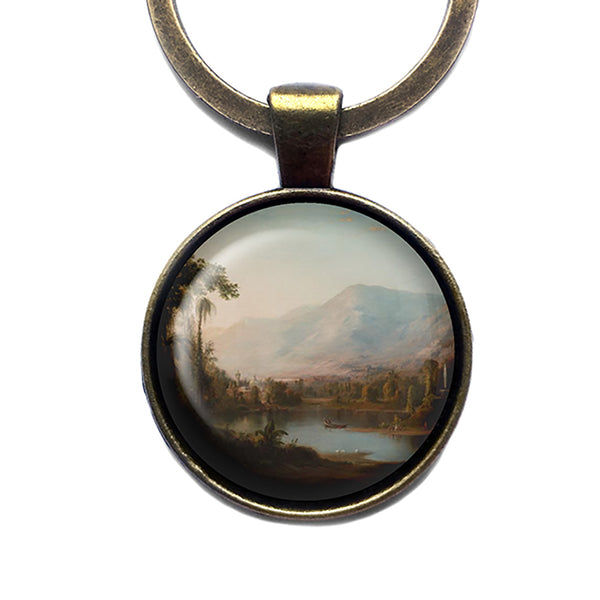 Robert S Duncanson Vale of Kashmir 1867 Classic Artwork Bronze Keychain