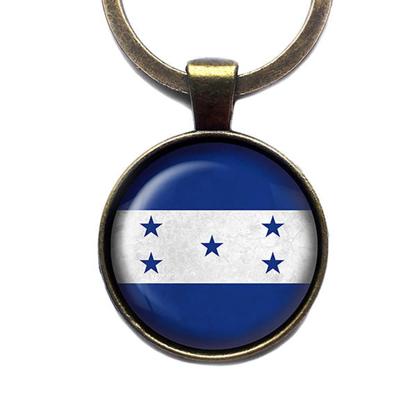 Republic of Honduras Honduran Flag Antique Bronze Keychain