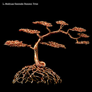 Medium Copper Wire Cascade Bonsai Tree Sculpture