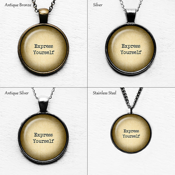 Henry Wadsworth Longfellow Music is the Universal Language of Mankind Pendant & Necklace