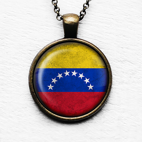 Venezuela Venezuelan Flag Pendant & Necklace