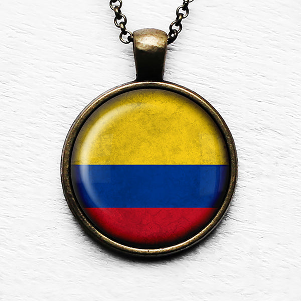 Columbia Columbian Flag Pendant & Necklace