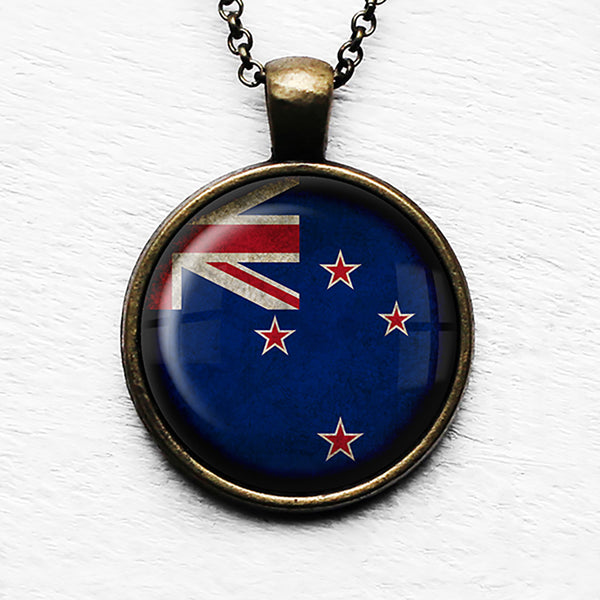 New Zealand Flag Pendant & Necklace