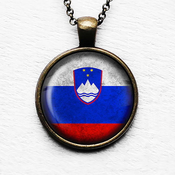 Slovenia Slovenian Flag Pendant & Necklace