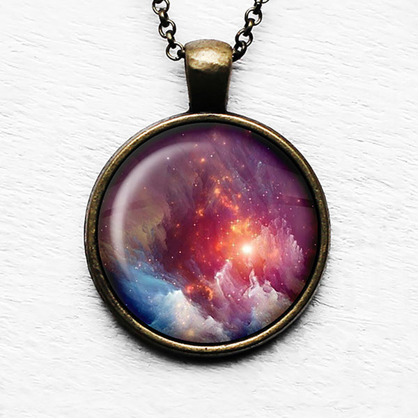 NASA Photograph Nebula Red Beauty Pendant & Necklace