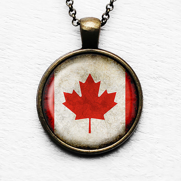 Canada Canadian Flag Pendant & Necklace