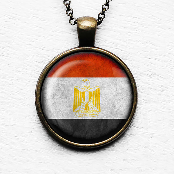 Egypt Egyptian Flag Pendant & Necklace