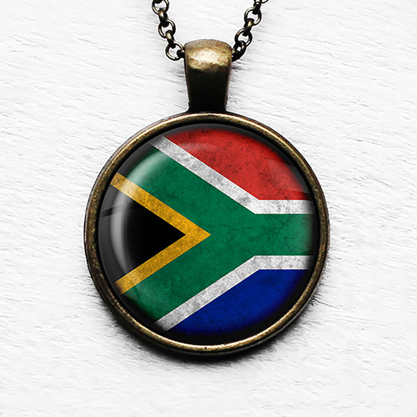 South Africa South African Flag Pendant & Necklace