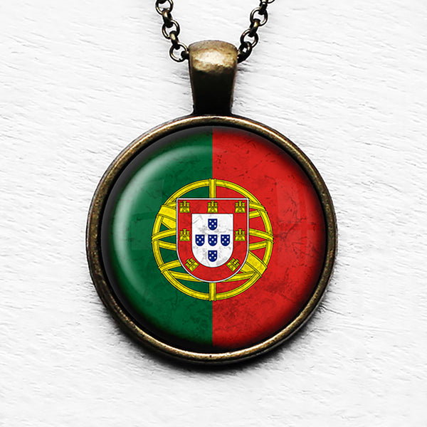 Portugal Portuguese Flag Pendant & Necklace