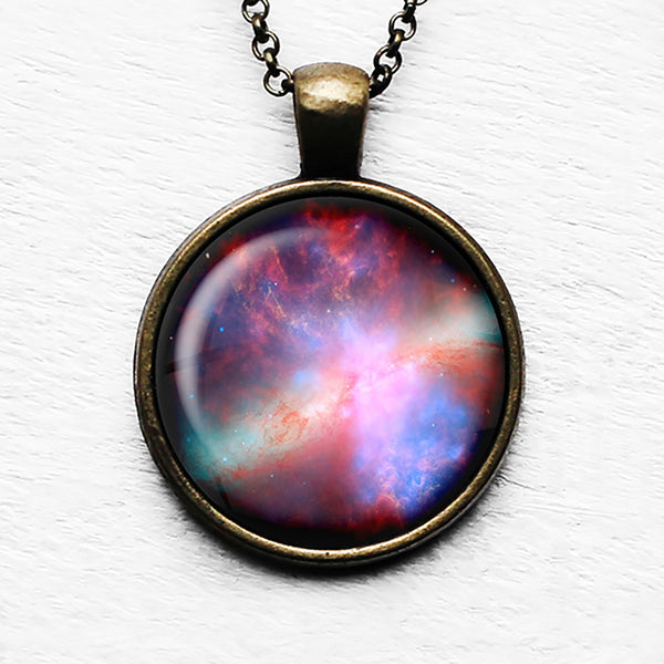 NASA Photograph Nebula Color Burst Pendant & Necklace