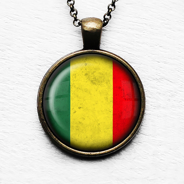 Mali Flag Pendant & Necklace