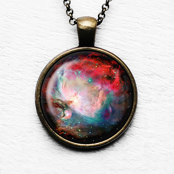 NASA Photograph Nebula Red Beauty Pendant & Necklace