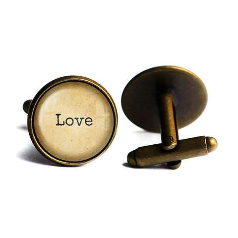 Love Antique Bronze Cufflinks