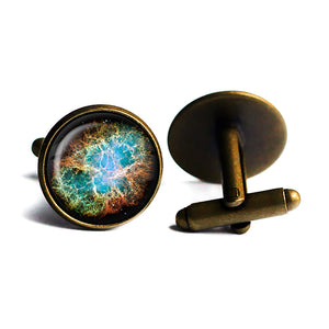 NASA Photograph Galaxy Magic Antique Bronze Cufflinks