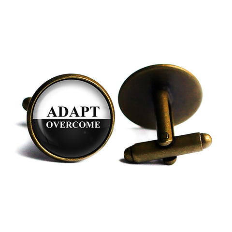 Adapt Overcome Antique Bronze Cufflinks