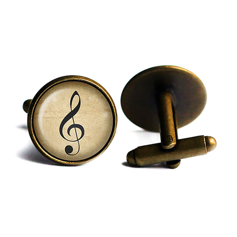 Sheet Music Musical Note Antique Bronze Cufflinks