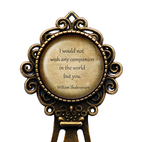 William Shakespeare My World Companion Bronze Bookmark