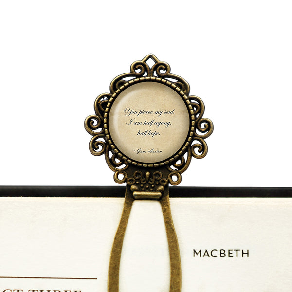 Jane Austen You Pierce My Soul from Persuation Bronze Bookmark