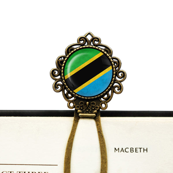 United Republic of Tanzania Flag Bronze Bookmark